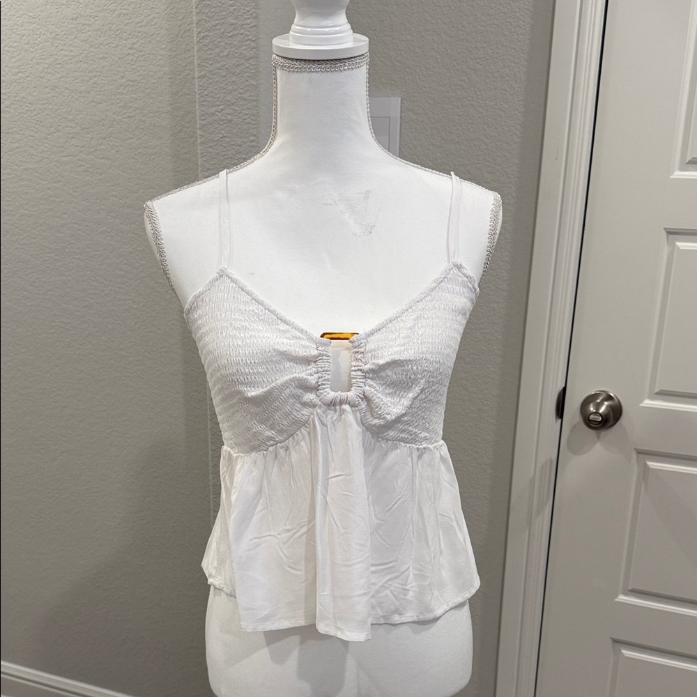 Miss Chievous White Spaghetti Strap Top